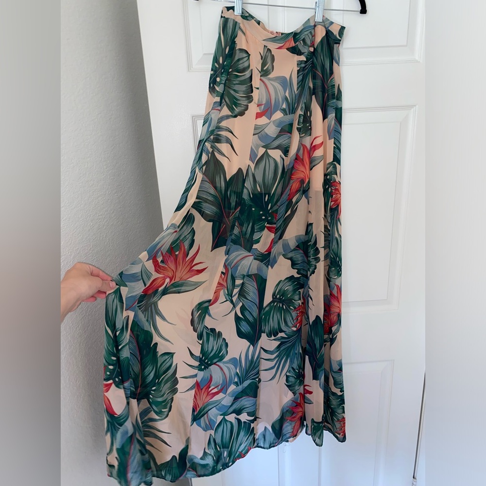 Show Me Your Mumu Princess Ariel Maxi Skirt in Tropical Print, Large